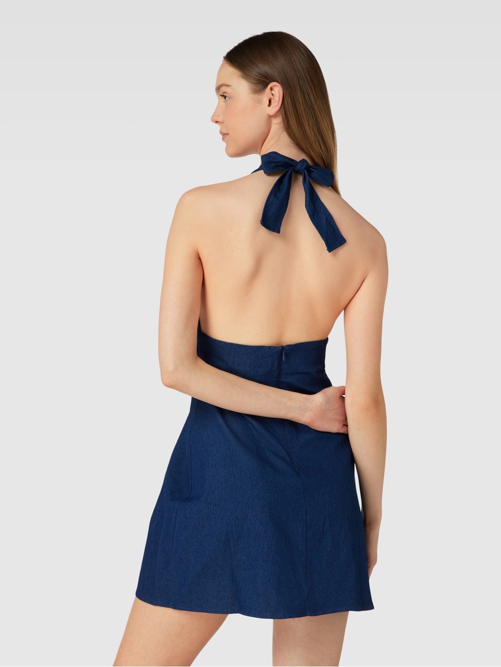 NWOT- Noisy May Navy Halter Mini Dress - Picture 2 of 6